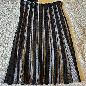 Marks & Spencer Per Una Black/Grey/White Knit Skirt